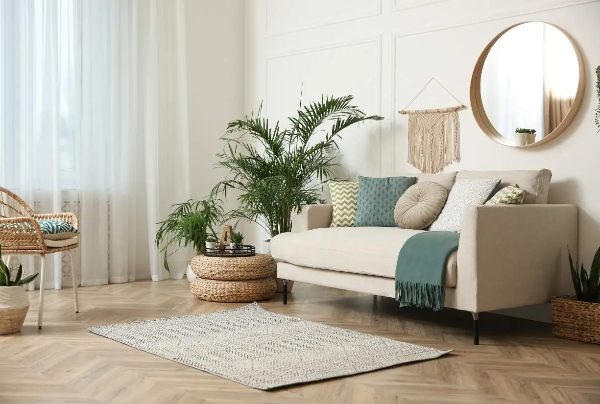 Visuels 3D décoration d'intérieur d'un salon